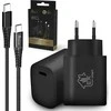Extralink Smart Life 60W 20V 3A, USB-C-USB-C, 2.0m / 18W PD3.0 5V/3A 9V/2A juodas