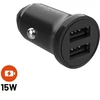 FIXED Dual USB automobilinis įkroviklis 15W, Juodas | Pataisyta