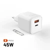 Įkroviklis Fixed Mini 1x USB-A 1x USB-C 3 A (FIXCG45M-CA-WH)