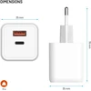 Įkroviklis Fixed Mini 1x USB-A 1x USB-C 3 A (FIXCG45M-CA-WH)