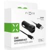 Įkroviklis Fixed Rinkinys ładowarki samochodowej FIXED su wyjściem 2xUSB i kablem USB/micro USB, 1 metr, 15W Smart Rapid Charge, juoda