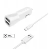 Įkroviklis Fixed. Rinkinys automobilinio įkroviklio FIXED su 2xUSB išėjimu ir USB/USB-C laidu, 1 m, 15W Smart Rapid Charge, baltas