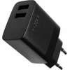 Fixed USB 17W + kabelis USB/microUSB, juoda