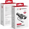 Car charger Forcell F-Energy Carbon USB A QC3.0 PD 3A 38W with cable USB C CC50-1AC juodas