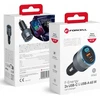 Automobilinis įkroviklis Forcell F-Energy Alu 2 x USB C + USB A QC4.0 PD SFC2.0 4,5A 65W pilka