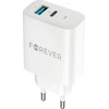 Forever TC-07-30AC PD QC įkroviklis 1x USB-C 1x USB 30W baltas