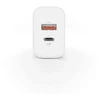 Telforceone Forever TC-09-33AC GaN PD QC charger 1x USB-C 1x USB 33W baltas