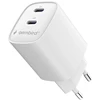 Įkroviklis Gembird Szybka kroviklis USB 2-portowa 2x USB-C 45 W balta (TA-UC-2C-PD45-01-W)