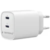 Įkroviklis Gembird Szybka kroviklis USB 2-portowa 2x USB-C 45 W balta (TA-UC-2C-PD45-01-W)