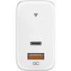 Genius Maitinimo šaltinis / tinklo adapteris 65W, 2 prievadų, USB-C, USB-A, PD-65AC