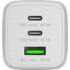 Goobay 65 W USB-C PD GaN Multiport Fast Charger Nano, Baltas