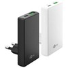 Goobay įkroviklis dvigubas USB-C PD GaN greitas įkroviklis 90 plokščias (65W) juodas