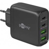 Įkroviklis Goobay Multiport fast įkrovimo stotelė USB-C PD (68 W), juodas