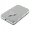 Įkroviklis Guess grūdėto trikampio formos indukcinis įkroviklis 5000mAh 15W USB-C MagSafe smėlio spalvos