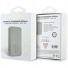 Įkroviklis Guess grūdėto trikampio formos indukcinis įkroviklis 5000mAh 15W USB-C MagSafe smėlio spalvos