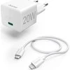 Hama mini 20W, PD, USB-C - Lightning, balta