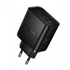 Telefono įkroviklis Hoco 2x USB C + USB A QC3.0 PD 3A 65W N75 juodas