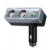 Automobilinis įkroviklis Hoco 1xUSB A + 1xUSB C+2x cigarečių degiklio jungtis PD QC3.0 max 240W/24V Z65B juodas