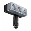 Automobilinis įkroviklis Hoco 1xUSB A + 1xUSB C+2x cigarečių degiklio jungtis PD QC3.0 max 240W/24V Z65B juodas