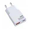 Įkroviklis Įkroviklis jungiama į tinklą 1 x USB, 1 x USB-C Quick Charge 3.0 20W SUPER SLIM balta