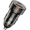 Automobilinis įkroviklis 30W PD USB-C + USB 3.0 Jellico F12 juodos spalvos