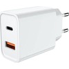 JELLICO sieninis įkroviklis C9 PD 20W 1xUSB-C + 1xUSB QC3.0 Baltas