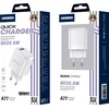 JELLICO sieninis įkroviklis A77 22,5W 1xUSB QC3.0 + laidas USB-C Baltas