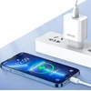 Jellico AK-165 USB 22.5W QC 3.0 Viedais Ātrā Uzlāde 1x USB (5-12V) + USB uz USB-C Kabelis 1m Balts
