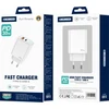 JELLICO sieninis įkroviklis EU13 GaN PD 30W 1xUSB-C + 1xUSB QC3.0 Baltas
