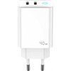 JELLICO sieninis įkroviklis EU19 GaN PD 40W 2xUSB-C + laidas USB-C - USB-C Baltas
