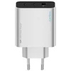 Cuktech 65 W GaN 2 x USB-C 1 x USB-A sieninis įkroviklis – pilkas