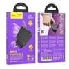 Įkroviklis Hoco Slim N38 (1xUSB-C; 1xUSB 20W) juodas