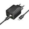Telefono įkroviklis Hoco 2 x USB C + 2 x USB A QC3.0 PD 3A 30W + laidas USB C į USB C N56 juodas