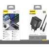 Dudao A28C 45W GaN laidinis įkroviklis + USB-C kabelis – juodos spalvos