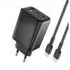 Dudao A29C 65W GaN laidinis įkroviklis + USB-C kabelis – juodos spalvos