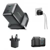 Joyroom JR-TCG17 45W 2 x USB-C laidinis įkroviklis (UK plug) – juodos spalvos