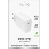 Puro PROLITE 45W USB-C laidinis įkroviklis – baltos spalvos