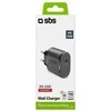 SBS TETR1CPD25 25W USB-C laidinis įkroviklis su Power Delivery – juodos spalvos