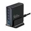Tech-Protect DC160W-GAN 6-Port stalinis įkroviklis PD 160W / QC3.0 juodos spalvos