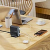 Tech-Protect DC160W-GAN 6-Port stalinis įkroviklis PD 160W / QC3.0 juodos spalvos