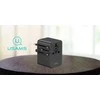 Kelioninis įkroviklis Adapteris USAMS CC310 3xUSB-C 70W 4in1 US/AU/EU/UK juodos spalvos
