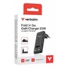 Verbatim GaN Travel Charger Fold 'n' Go 65W, 2×USB-C PD EU Plug, Juodas