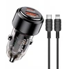 Ikaku Įkroviklis Kaku KSC-1175 Dual port 60W Car charger USB + Type-C