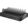 LOL LogiLink USB stalinis įkroviklis, 10 portų, 4x USB-A ir 6x USB-C, 120 W, PD, QC3.0, juodas