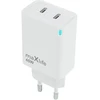Maxlife MXTC-09-45CC GaN PD QC įkroviklis 2x USB-C 45W baltas
