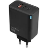 Maxlife MXTC-09-65ACC GaN PD QC įkroviklis 2x USB-C 1x USB 65W juodas