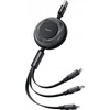 Trys viename USB-C į USB-C / Lightning / Micro USB kabelis, Mcdodo CA-3730, 1.2 m (juodas)
