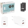 Įkroviklis Movano GaN 45W USB-C PD + USB-A (baltas)