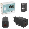 Įkroviklis Movano GaN 45W USB-C PD + USB-A (juodas)
