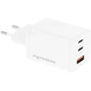 Įkroviklis Movano GaN 65W 2x USB-C PD + USB-A (baltas)